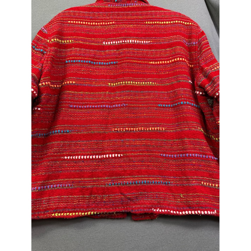 Coldwater Creek Red Patchwork Tapestry Jacket Wom… - image 6